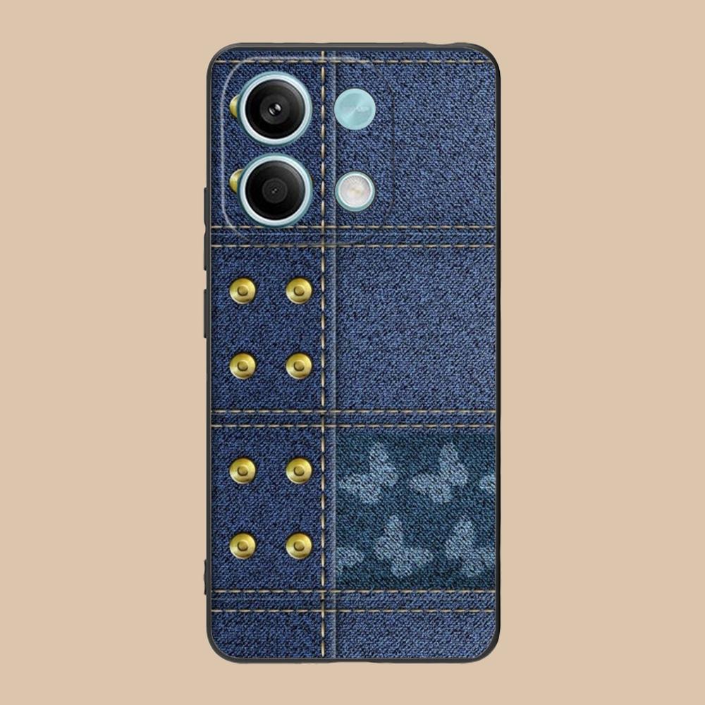 Jeans Texture Mobile Phone Case for POCO F7 F6 F5 F4 F3 F2 Pro GT C75 C71 C65 C61 C40 Pro Ultra Colorful Printing Cover Pretty