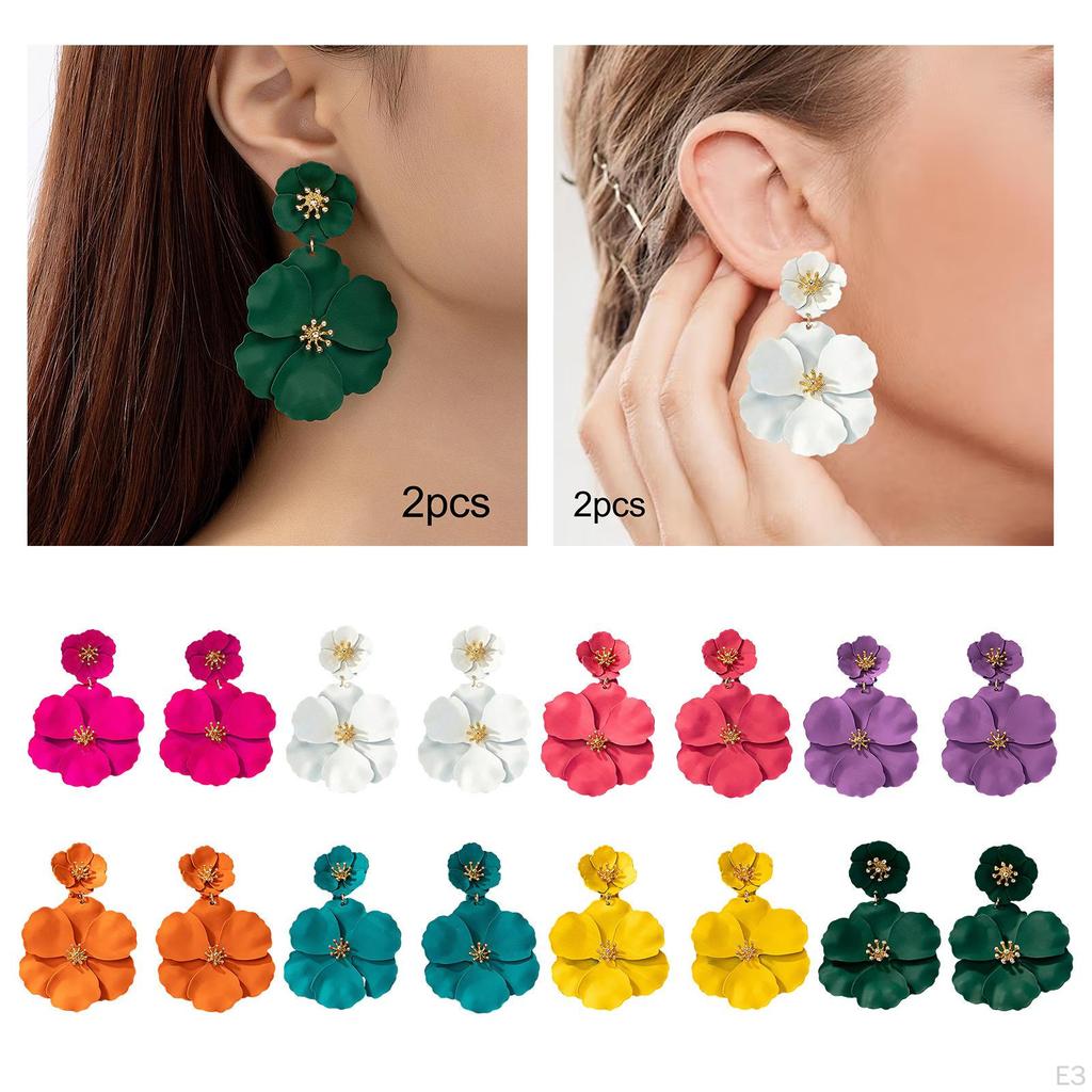 Floral Drop Earrings for Elegant Events