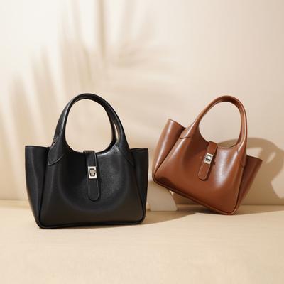 Handgefertigter Lederkorb, Ledertasche, Schlichtes und Nischen-Design für Damen, Elegante Single-Shoulder Crossbody Unterarmtasche