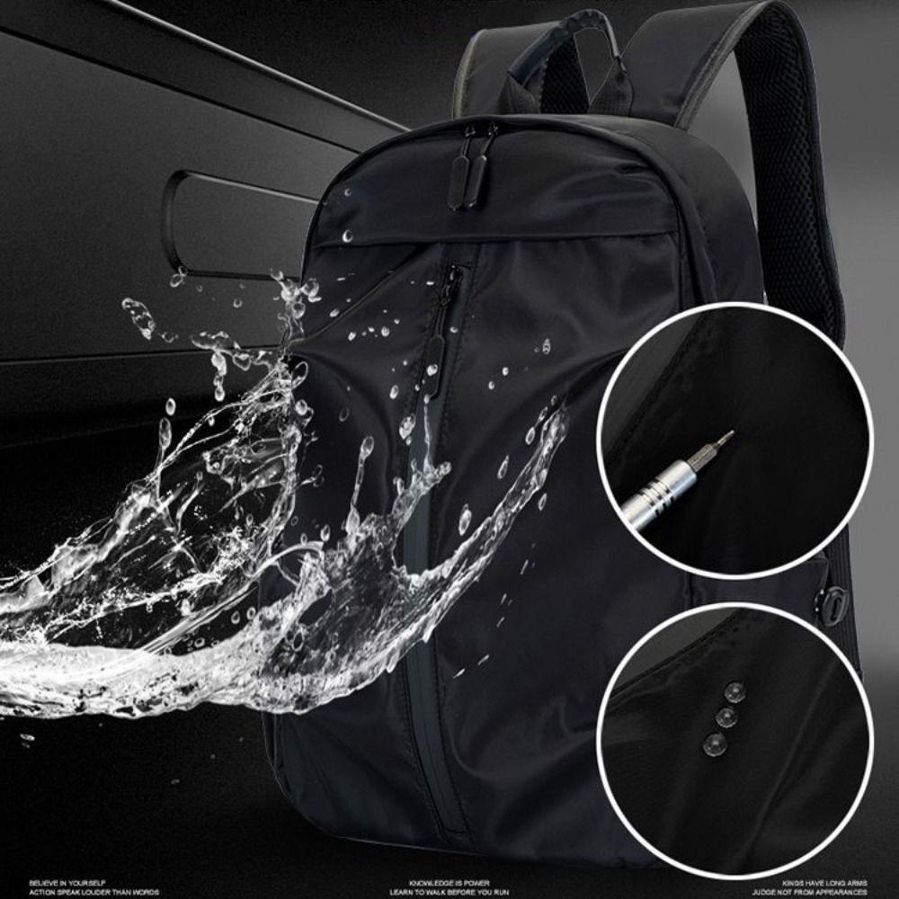 New Nylon Versatile Backpack Grey Black Blue Large Capacity Computer Bag Washable School Bag Men Women