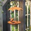 Hanging Device Metal Bird Feeder Weather Resistant Ample Food Capacity Easy To Install Sturdy Outdoor Use Garden Accent