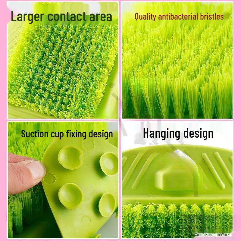 Wearable Foot Scrubber: Slipper-Style Sole Brush for Effortless Foot Washing