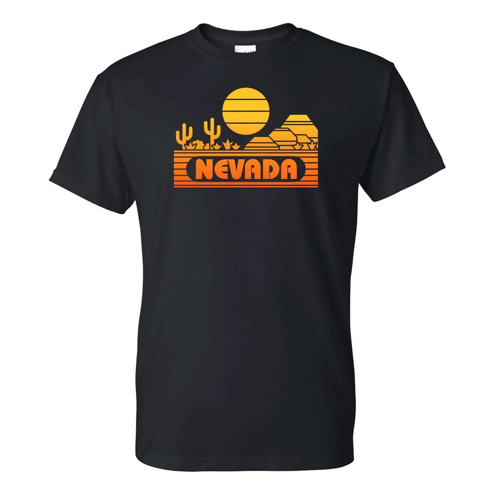 Nevada Groovy Sunset - Landscape Vacation Home State T Shirt - Black 2XL