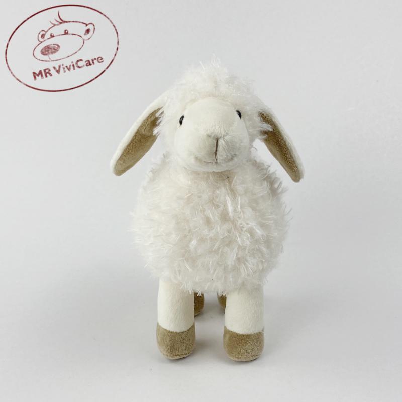 Kinder Weiche Weiße Schaf Plüschtier Baby Niedliche Tierpuppe Mädchen Baby Stoffpuppe Heimspielzeug Schlafbegleiter Stoffplüschtiere 33cm