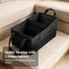 Foldable Car Organizer with Side Pockets Wear-Resistant for Travelers, Commuters