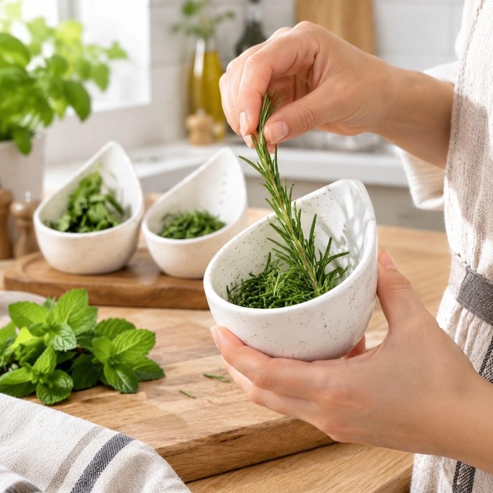 Resin Greens Stripper Bowl Smooth Glazed Vegetable Leaf Remover Tool Culinary Gadget