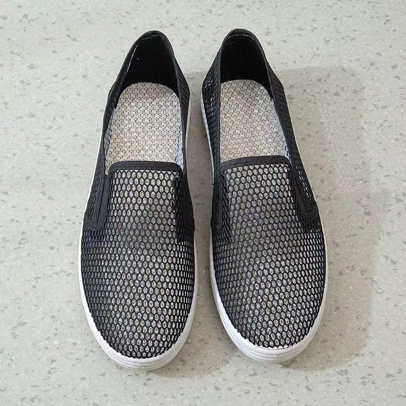 Sandaler Dam Sommar Mode Webbplats Beijing Andningsbara Meshskor Platta och Bekväma Arbetsskor