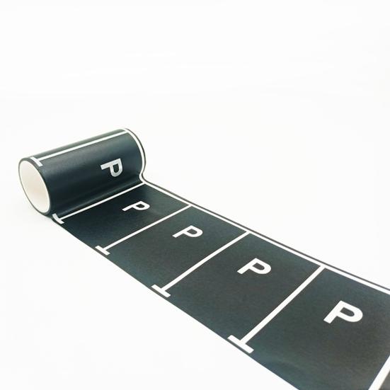 Roadway Tape Black Road Track Car Track Tape Dollhouse Miniature Decor Residue-Free Adhesive Sticker