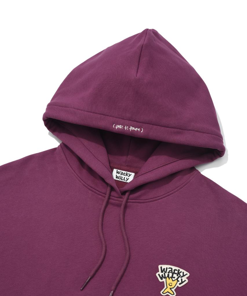 Basic Logo Wappen Hoodie Burgundy
