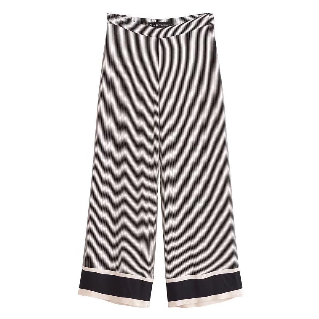 

2025 Весна Женская Европейская и Американская Мягкая Свободная Рубашка и Длинные Брюки XS