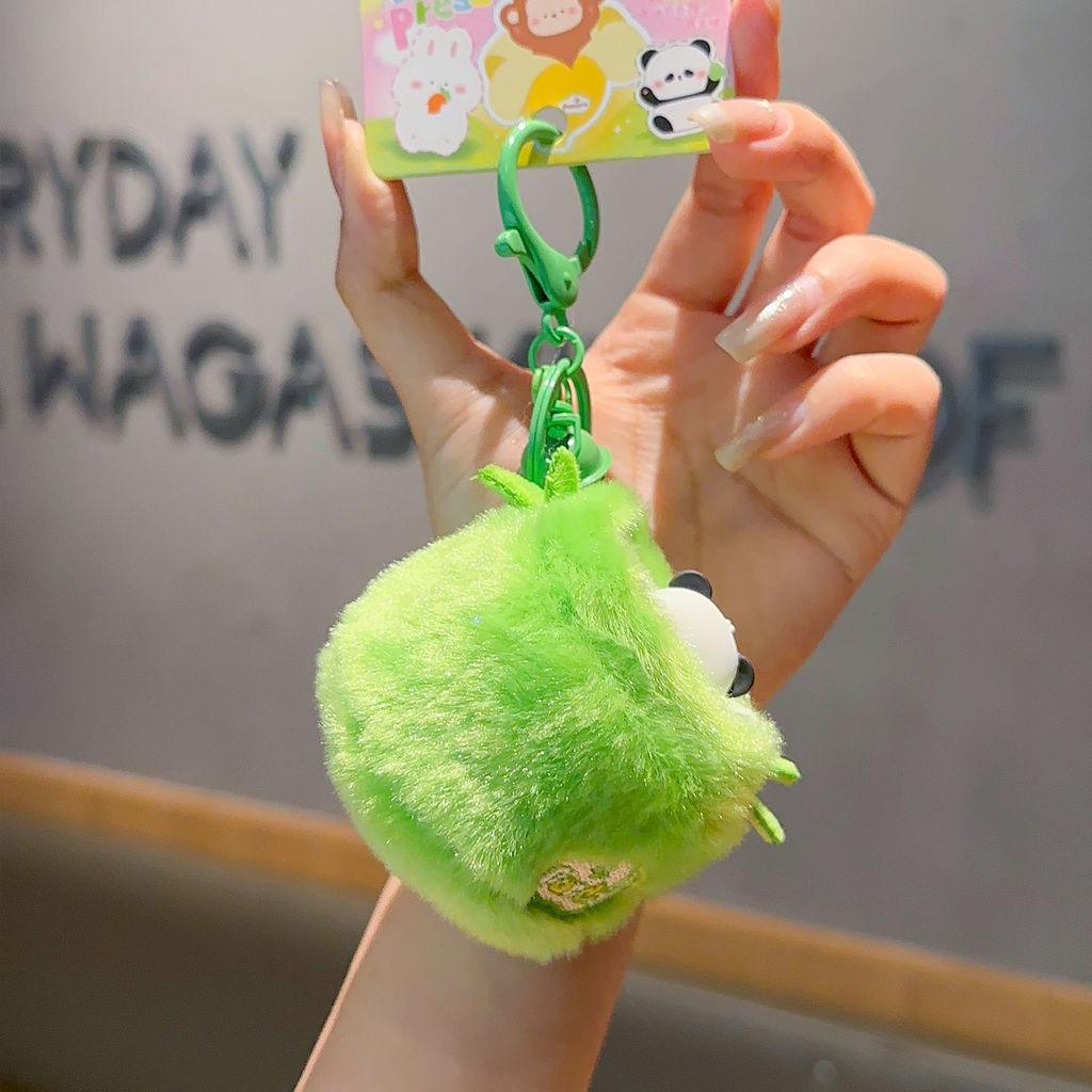 Strawberry Creative Carrot Bamboo Cat Plush Doll Pendant Keychain For Gift