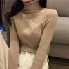 Women's Slim Fit Solid Turtleneck Sweater - Versatile Fashion Knit Pullover for Autumn & Winter