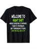 Night Shift Workers' Humorous Midnight Shift Tee, Cotton Blend Crew Neck T-Shirt