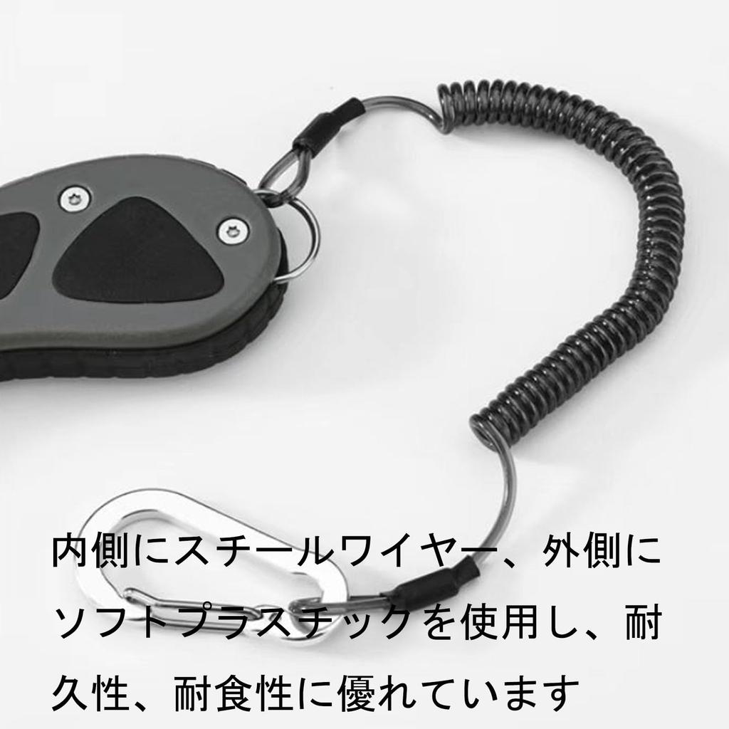 Daiwa Stainless Steel Fish Grip, Lightweight and Compact Design with Carabiner Rope and Spiral Cord to Prevent Loss, Perfect for Bass Fishing,
