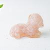 Crystal Resin Dog Face Decor With Natural Gemstone For Office And Home Tabletop Gift