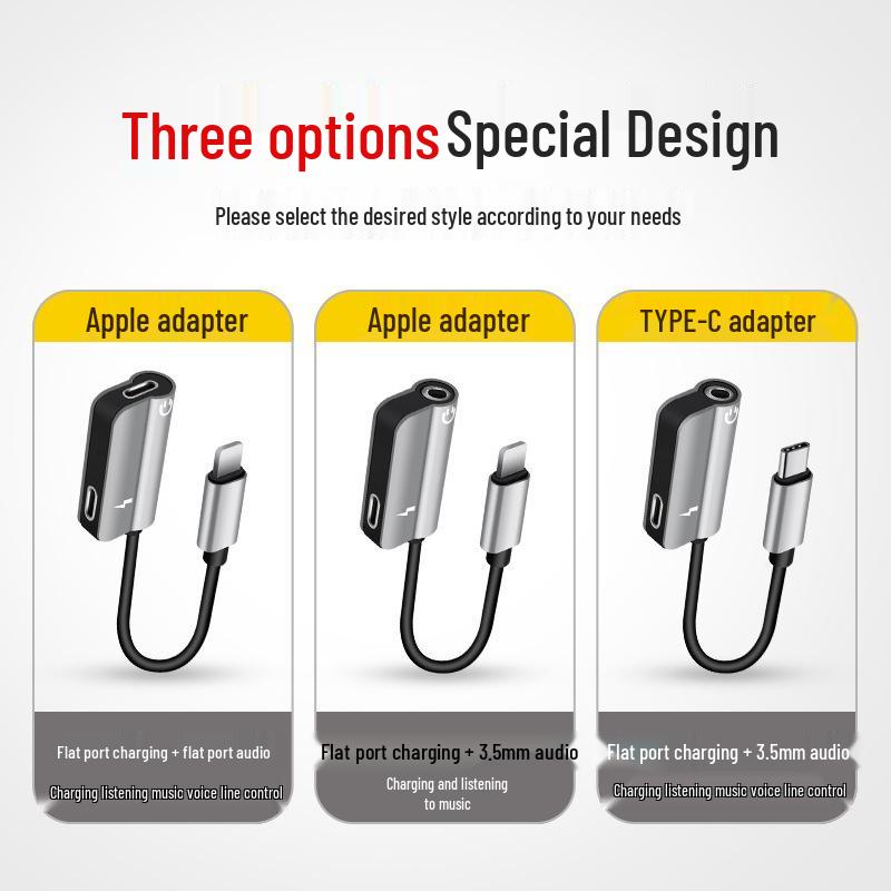 Apple Mobile Headset Converter: 2-in-1 Charging & Live Broadcast Gaming Adapter
