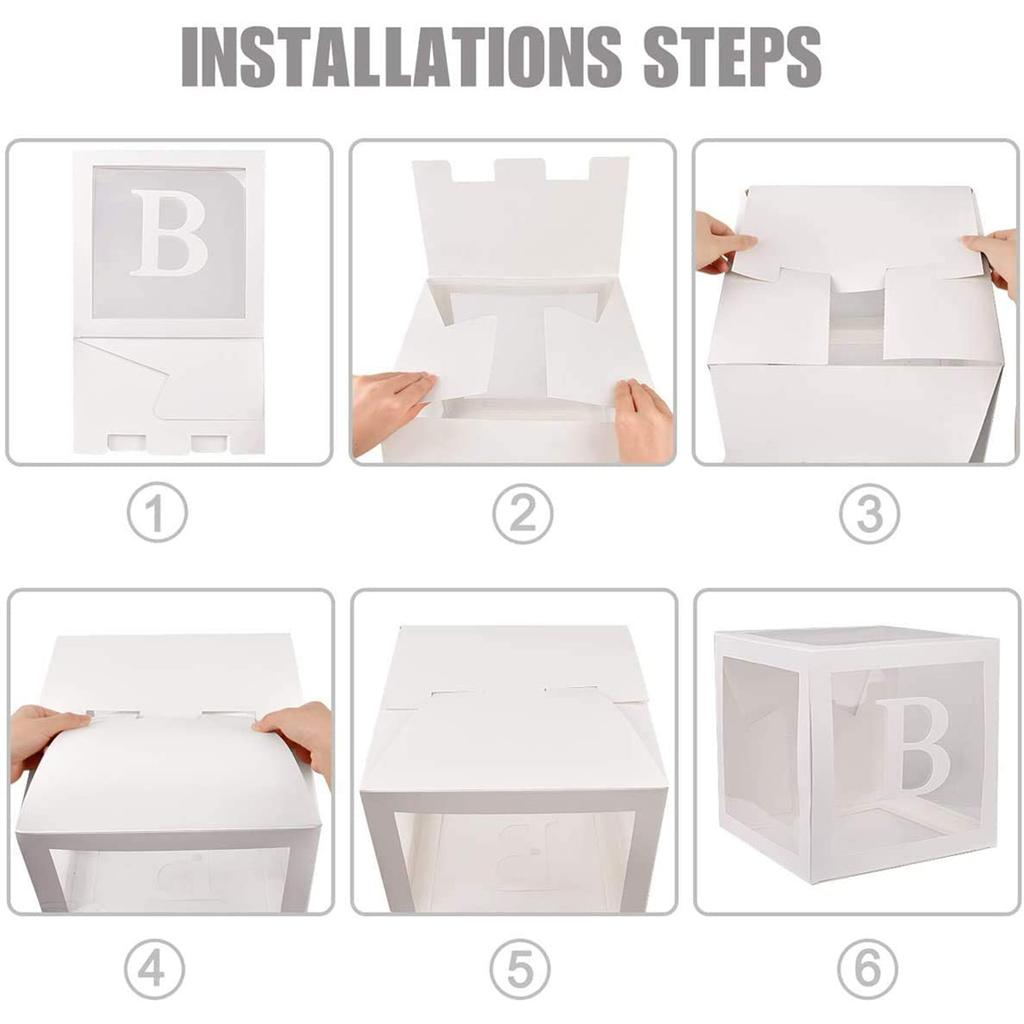 Buy 1set Festive Party Decoration Box Birthday Party Transparent Surprise Box, LOVE and BABY