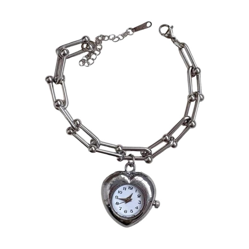 

Handcrafted Adjustable Chain Bracelet with Pocket Watch and Modern Fringe Accent Handmade Jewelry Accessori8es