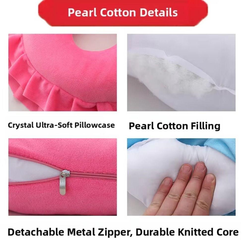 Comfortable Face Pillow Facial Support PP Cotton Massage Cushion Breathable Lightweight U-Shaped Neck Cushion Facial Treatments