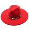 British Style Hat 9.5Cm Large Edge Woolen Top Hat Men'S And Women'S Warm Fringed Jazz Hat