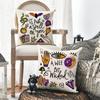 1/4 Halloween Pillowcase, Horror Witch Skull Cushion Cover, Decorative Sofa, Living Room, Bedroom Cushion Cover
