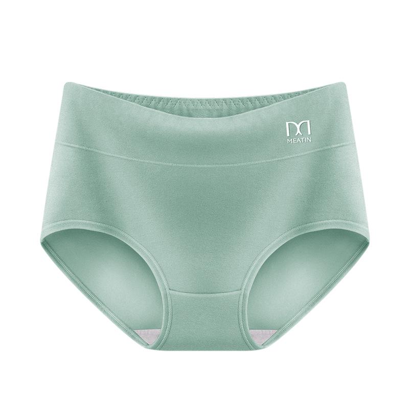 Meiya Ting Classic Women's Mid-Rise Cotton Briefs: Solid Color, Breathable, Antibacterial Crotch