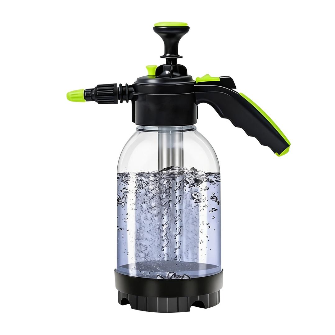 Dual Mode Car Wash Foam Sprayer 2L Bottle Manual Air Pressure With Pressure Relief Valve Shampoo Snow Spray Water/Fan Nozzle