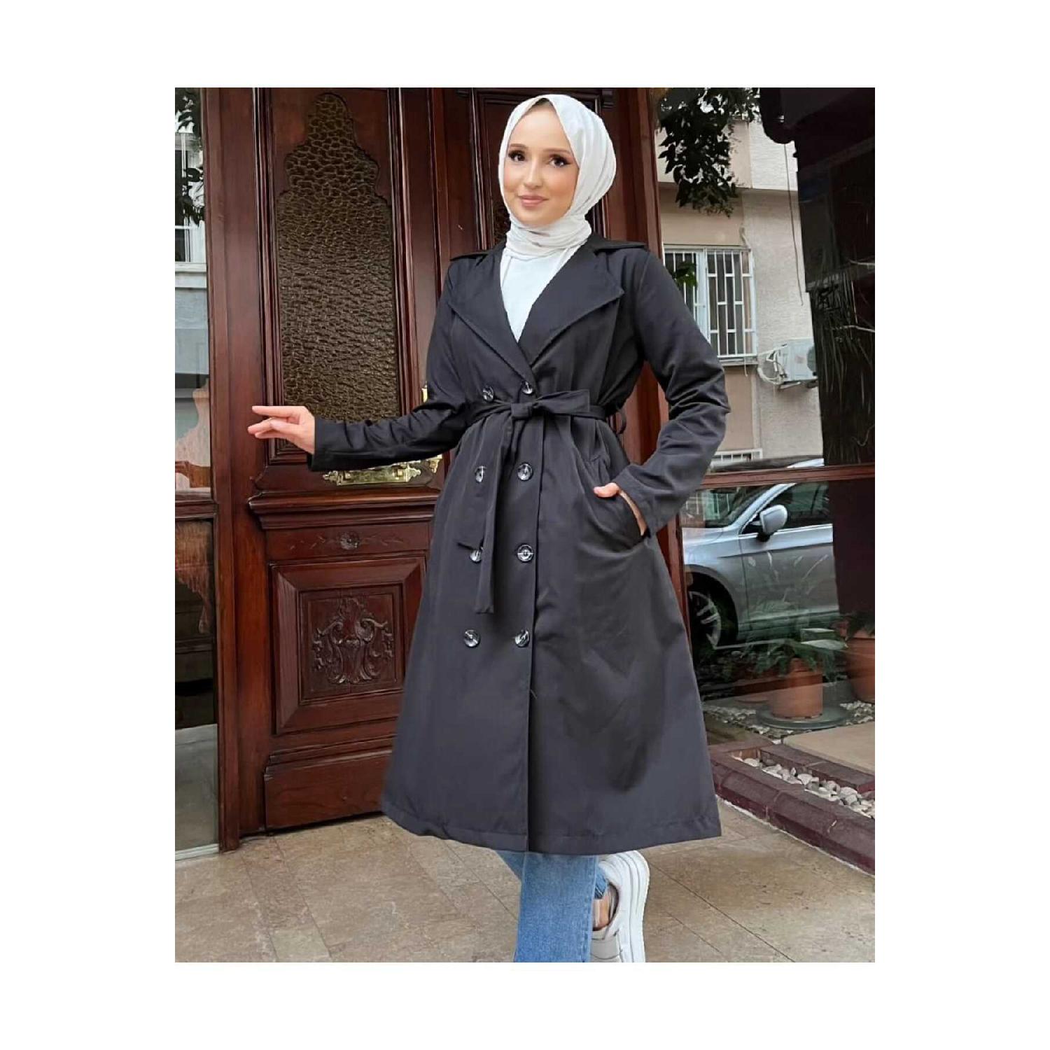 

Тренч с 8 пуговицами и поясом