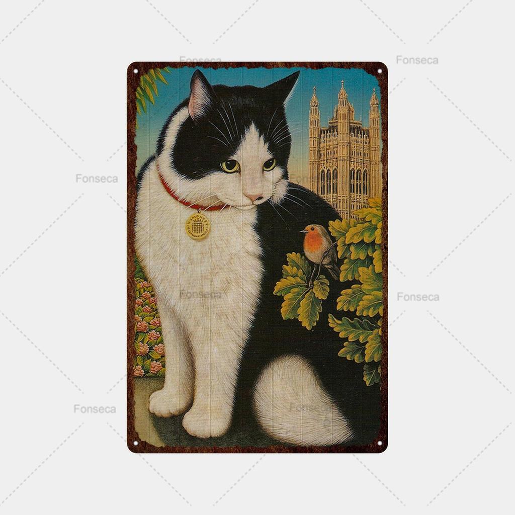 Coole schwarze Katze Metallschild Blechschild Metall Retro Bar Wanddekoration Bar Club Loch Metallplakat