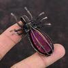 Faceted Kashmir Ruby Copper Pendant Wire Wrapped Pendant Handmade Copper Wire Wrap Jewelry Gift For Her Spider Pendant Real Gemstone Jewelry