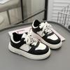 Children's fashion sneakers 2025 spring and autumn new girls little white shoes boys leather board shoes medium and older children's casual shoes