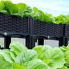 Elevated Plastic Raised Garden Bed Planter Above Ground Flower Vegetable Standing Box Garden Box for Garden Patio Deck Balcony