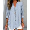 Women S Casual Button Striped Long Sleeve Shirt