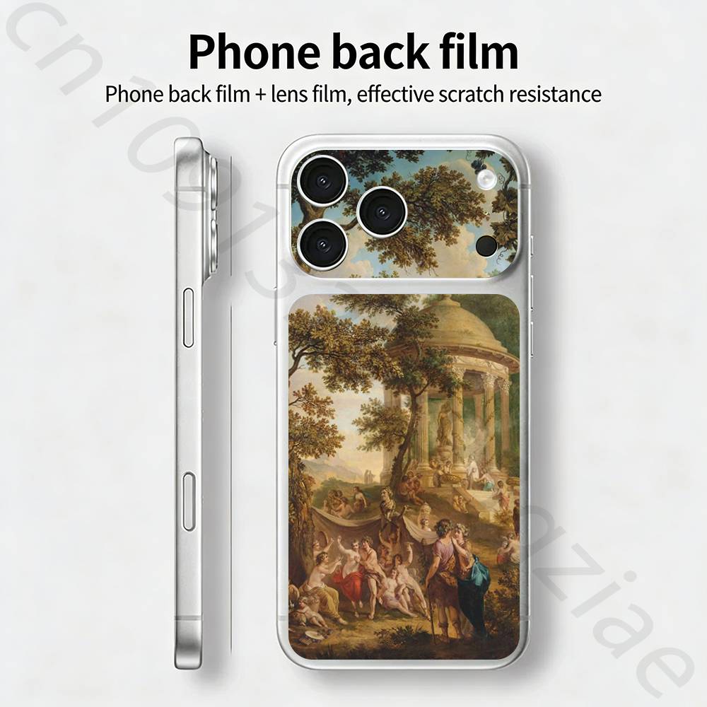 Red Rose Flowers For iPhone 17 pro Max /17 pro Full Cover Decal Skin Wrap 3D Colorful Rear Protective Sticker Film