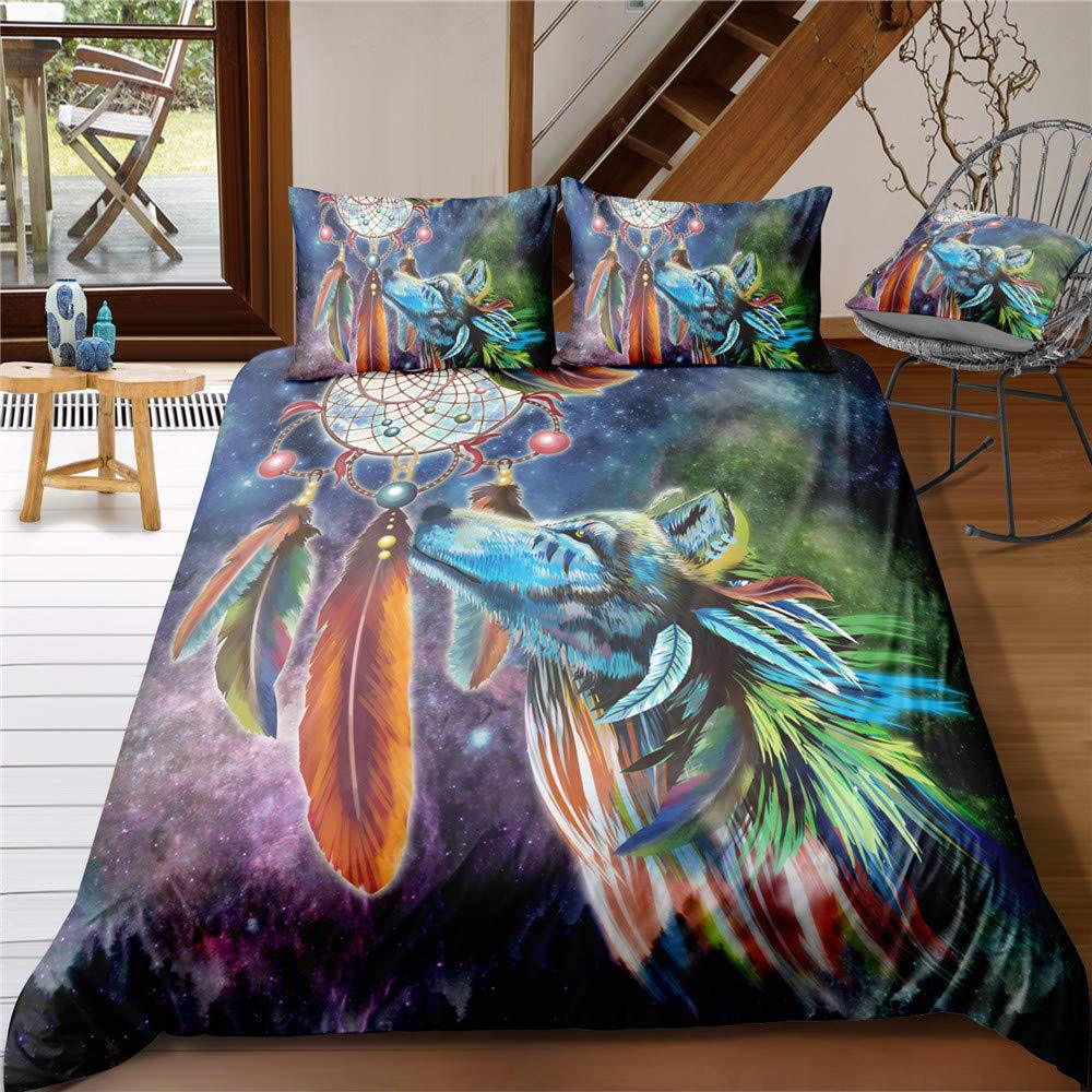 Lion Dream Catcher Bedding Three-Piece Quilt Cover