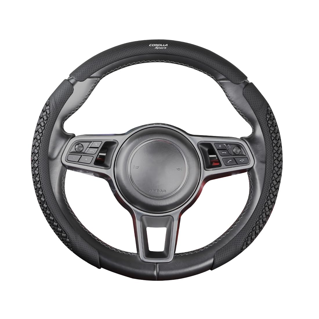 

Corolla Sport Compatible Car Steering Wheel Cover Comfortable Grip Fits Corolla Sport 210 Series 219 Series Sporty Steering Wheel Scratch Highly Good чёрный