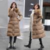 Padded clothes women's winter new light luxury big fur collar medium and long down padded jacket thickened padded jacket