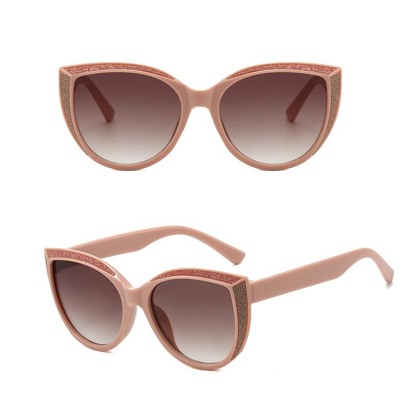 2026 New Cat Eye Large Frame Sunglasses, European American Ins Trendy Outdoor Retro Sun Glasses, UV Protection Eyewear for Daily Outfit