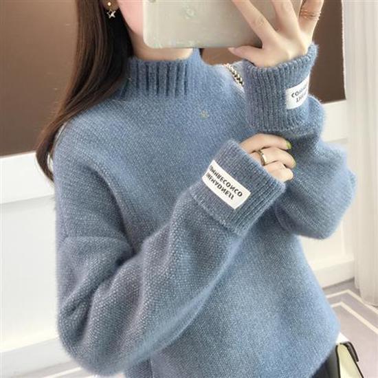 Women Sweater Casual Turtleneck Female Pullover Long Sleeve Warm Soft Autumn Winter Knitted