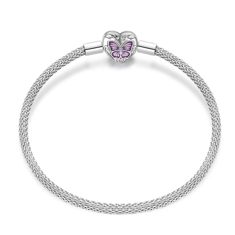 Brățări din Argint 925 de 17-20CM Pentru Femei Stea Lună Fluture Gheară de Pisică Lotus Coroană Aurie Brățări Potrivite pentru Charme DIY Pandantive Bijuterii