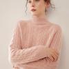 Autumn/Winter Women's Slim Fit Cable Knit Cashmere Sweater Pullover