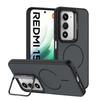 KEYSION Matte Skin Feel Lens Stand Phone Case for Magsafe for Xiaomi POCO M8s 5G Magnetic Shockproof Cover for POCO M8S 5G
