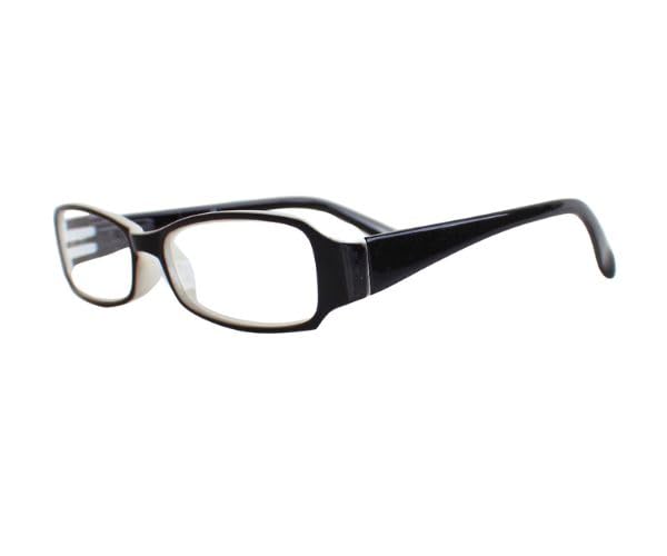 Bayline Reading Glasses White Bicolor Square Unisex 892 Black x [Bayline] (Prescription Glasses) (+2.0, White)