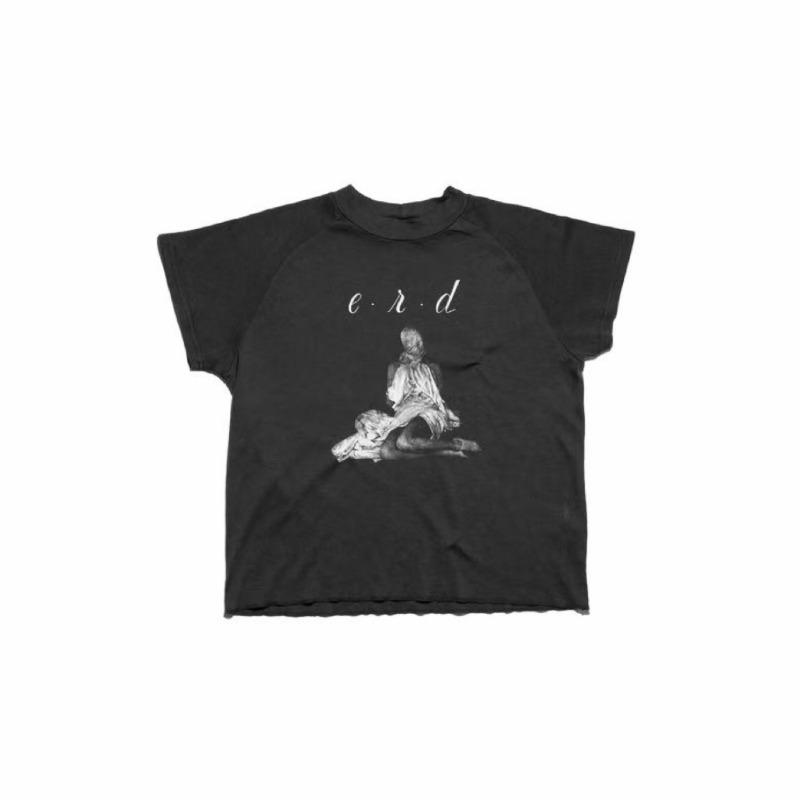 Letter printing retro portrait American tide brand loose men's and women's casual short-sleeved T-shirt tide