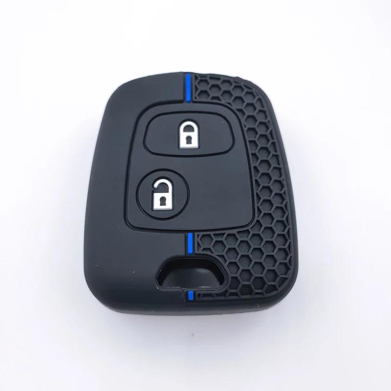 

2 Button Silicone Car Key Cover Case For Peugeot 106 107 206 207 307 Citroen C1 C2 C3 C4 Xsara Picasso For Toyota Aygo Protector