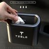In-vehicle Trash Can Car Logo Garbage Case Storage Bucket Accessories For Model 3 Highland 2023 Model S Model X Model Y