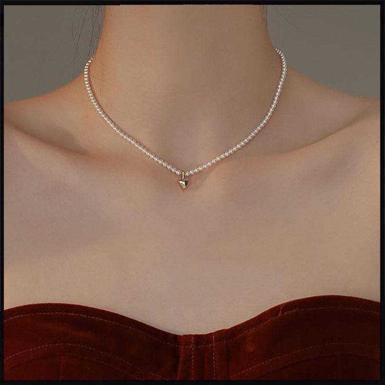 Elegante Gänseblümchen-Perlen-Choker-Halskette: High-End, Ultra-Feines, Leichter Luxus Design für Damen