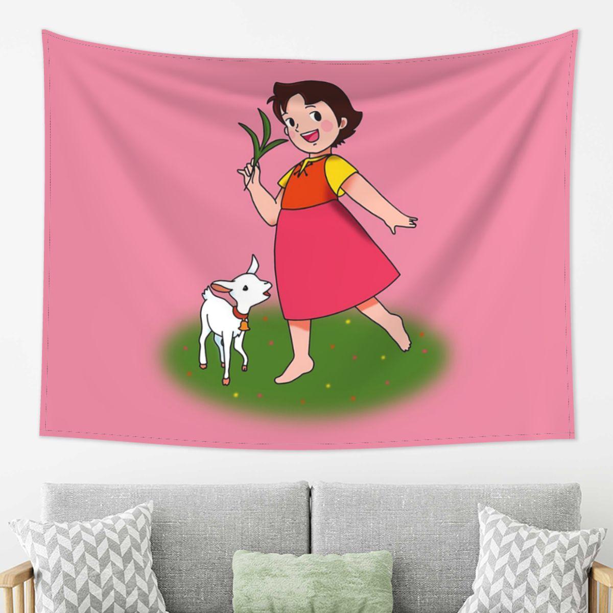

Heidi Cartoon 70s Tapestry Decor Art Aesthetic Tapestries for Living Room Bedroom Home Wall Cloth Wall Hanging 74x94cm(29x37in)