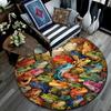 Frogs Round Area Rug,Carpet Rug for Living Room Bedroom Sofa Playroom Decor,Non-slip Floor Mat