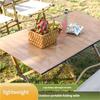 Rolling Fold Table Aluminum Camping Table Portable Picnic Table with Carry Bag Lightweight Outdoor Desk for Beach Hiking Travel